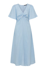 Pure Linen Twist Dress - Sky Blue – Cable Melbourne