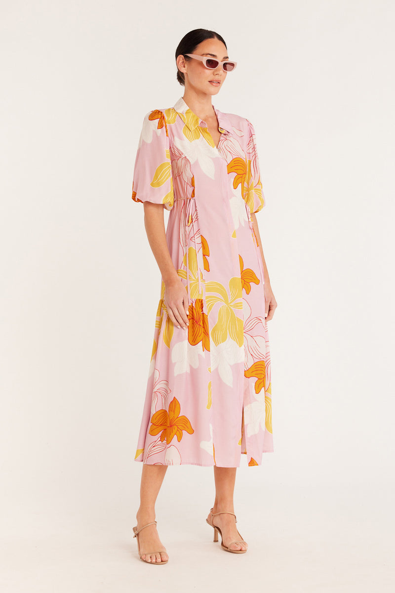 Iris Dress - Pink Floral – Cable Melbourne
