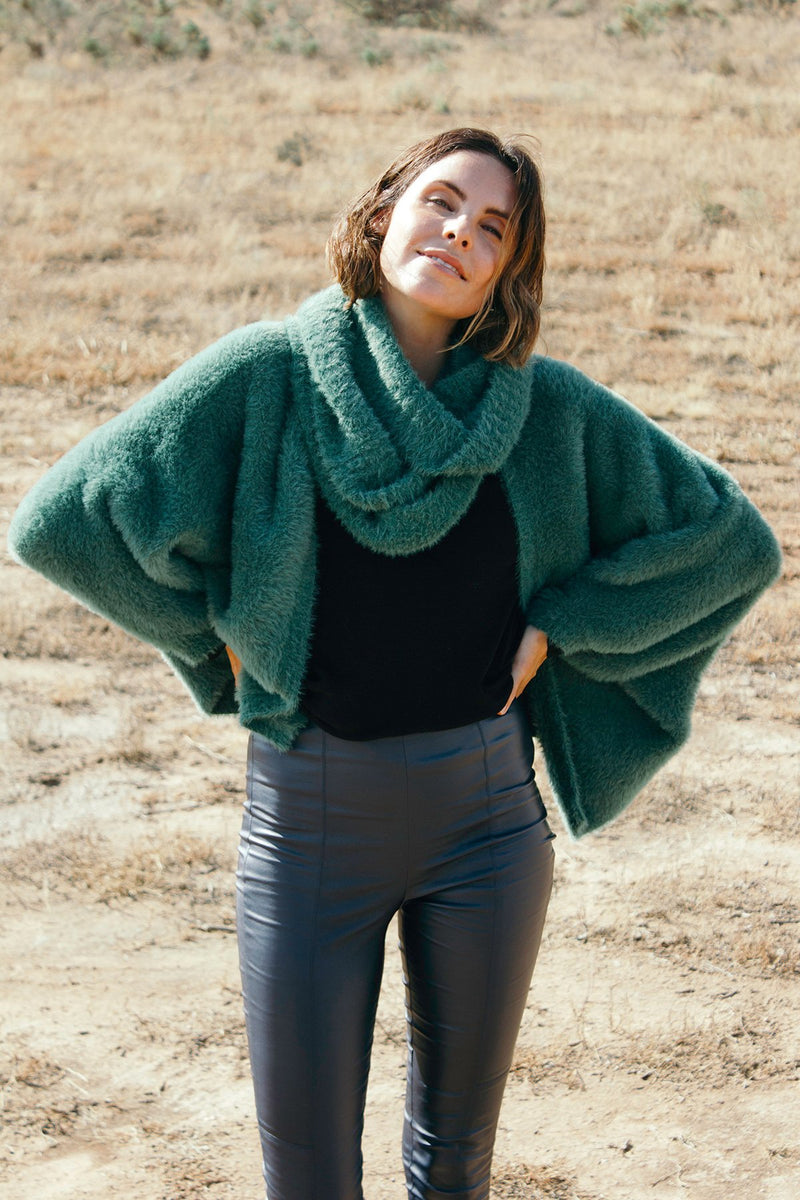 Elwood Long Scarf - Basil Green-Cable Melbourne-4
