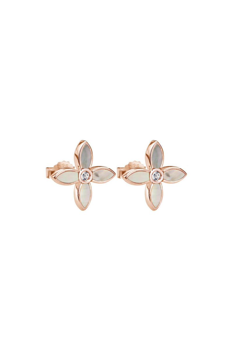 Murkani Floral Earrings Rose - Rose Gold-Cable Melbourne-1