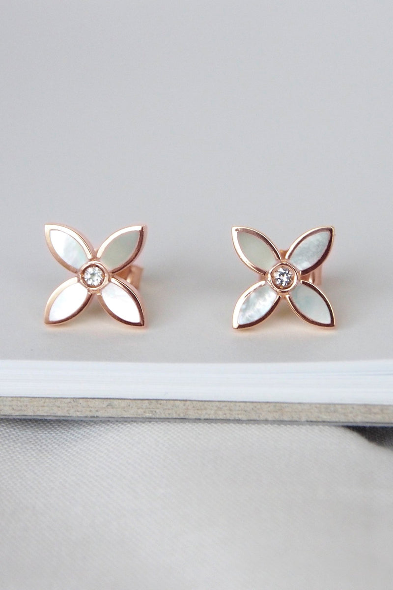 Murkani Floral Earrings Rose - Rose Gold-Cable Melbourne-2