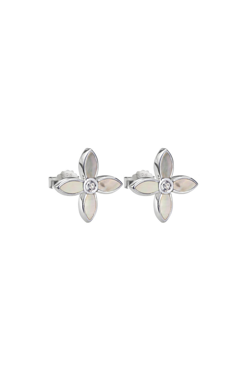 Murkani Floral Earrings Silver - Silver-Cable Melbourne-1