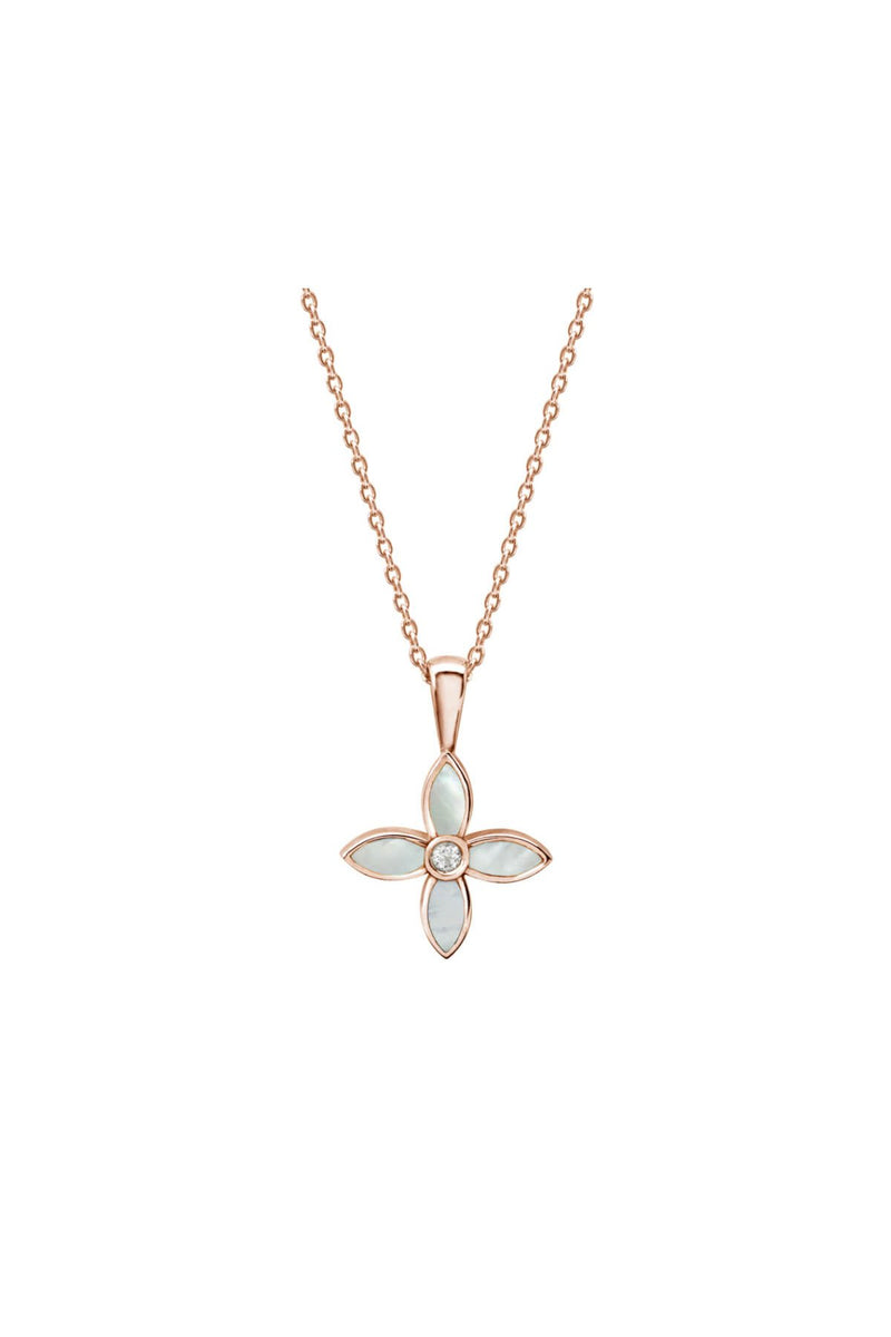 Murkani Floral Necklace Rose - Rose Gold-Cable Melbourne-1