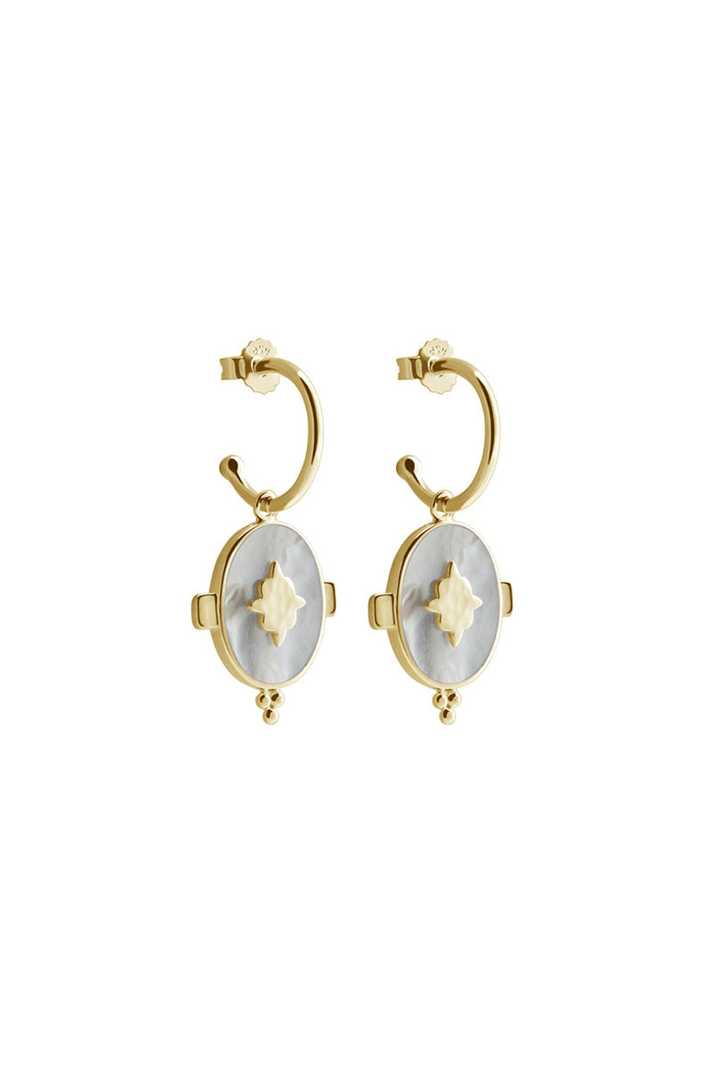 Murkani oval earrings gold - Gold-Cable Melbourne-1
