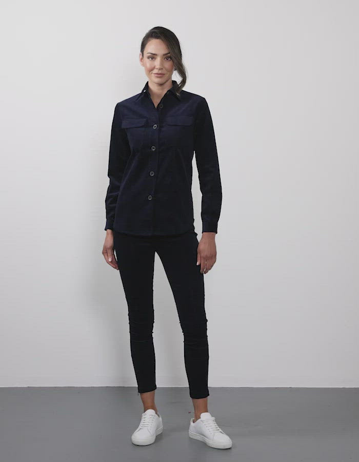 Houston Cord Shirt  - Navy